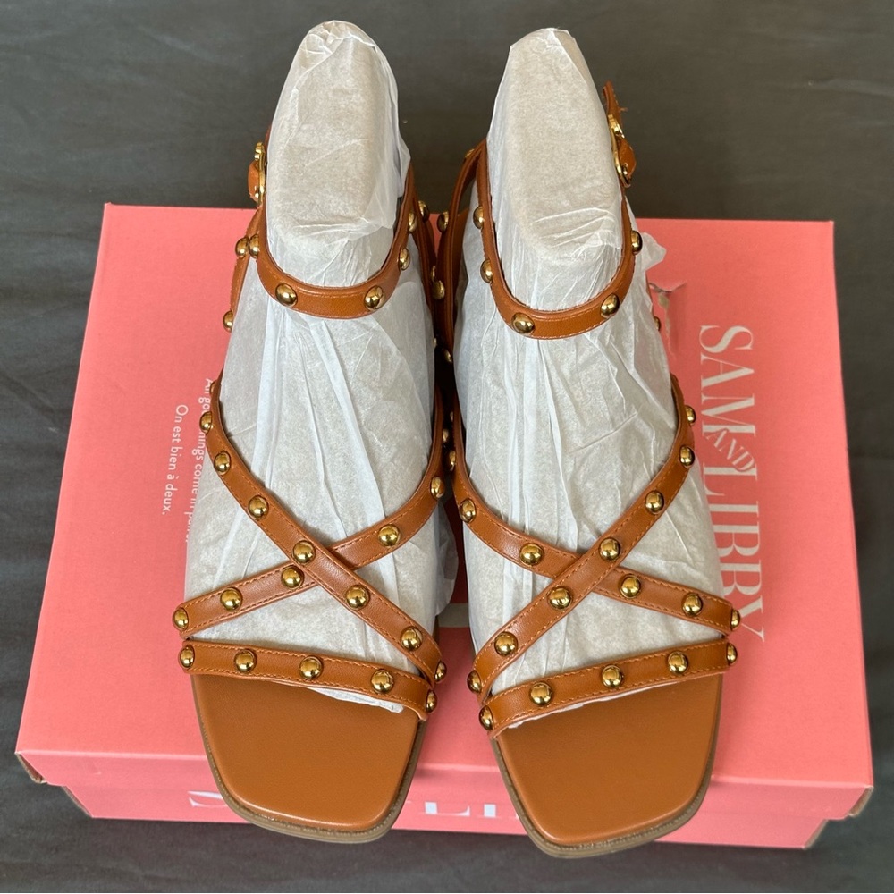 BNIB Sam & Libby Brandi Strappy Sandal 🧡 size 6 - Picture 3 of 14